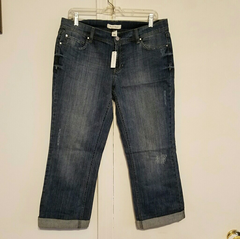 White House Black Market Size 10 cropped Jeans NWT